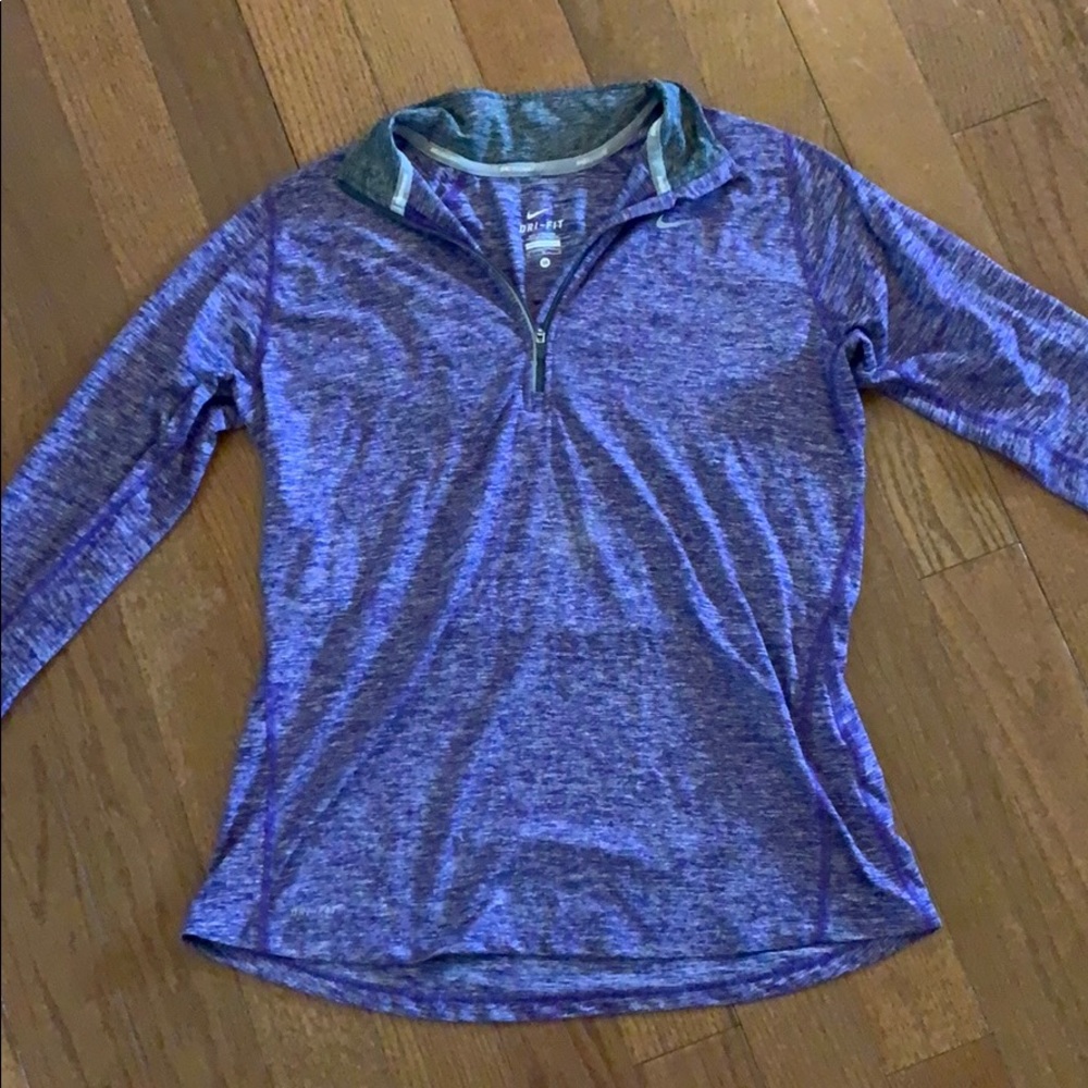 Nike Dri Fit quarter zip pull over